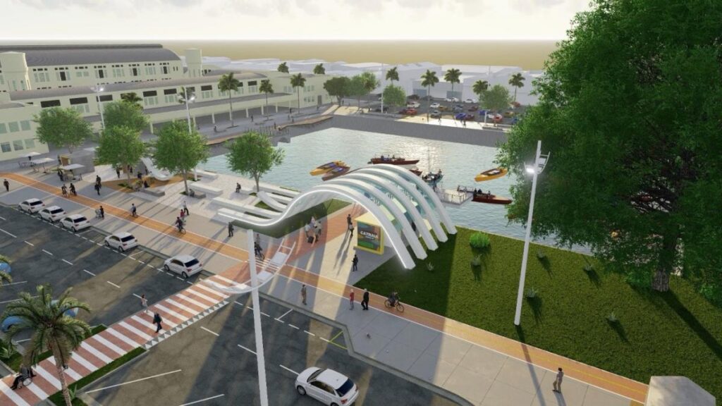 Projeto de revitalização da área do Mercado Municipal: obras tiveram início no ano passado (Crédito: Divulgação/Prefeitura de Santos)