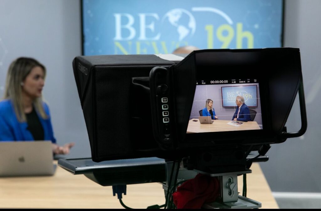 BE News 19h, carro-chefe da programação: a TV BE News ampliou seu alcance, passando a ser transmitida também pela Sky, parabólica e em sinal aberto para a Grande Campinas. Foto: Divulgação/TV BE News