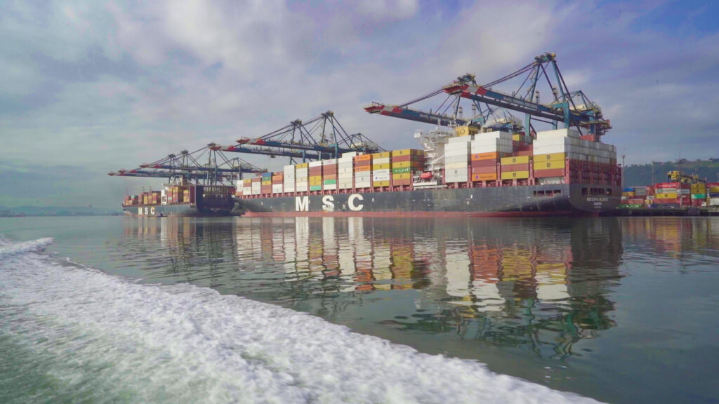 Porto de Santos contêineres