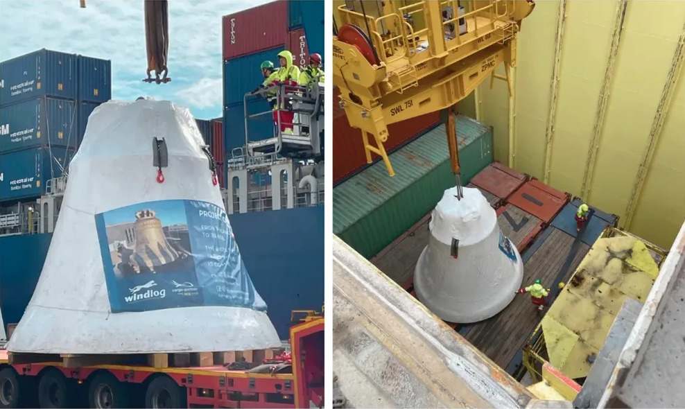 Maior sino do mundo desembarca no Porto de Santos