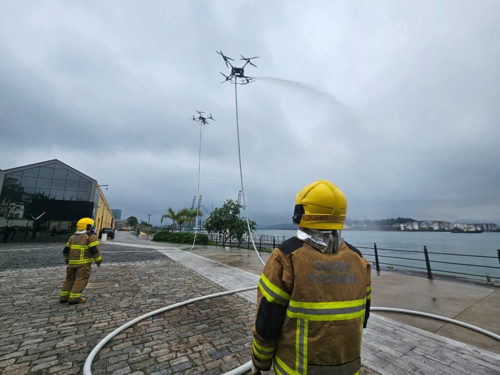 drone bombeiro Porto de Santos