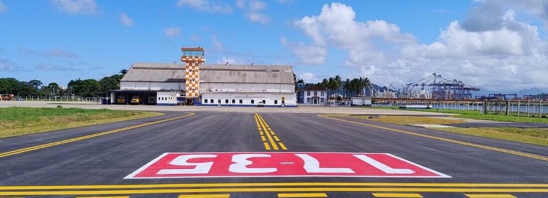 Aeroporto de Guarujá prevê voo técnico em novembro e operação em 2027