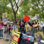 Manifestantes vinculados ao Chega protestam contra o presidente Lula (crédito: Vicente Nunes)